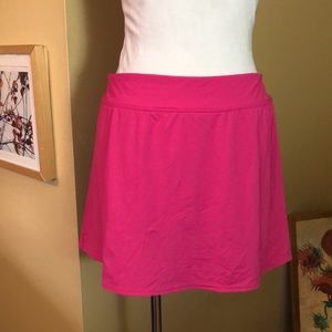 LANDS END Size 24W Swimskirt Brief Panty with Skirt On Top Tankini pink $69 NEW